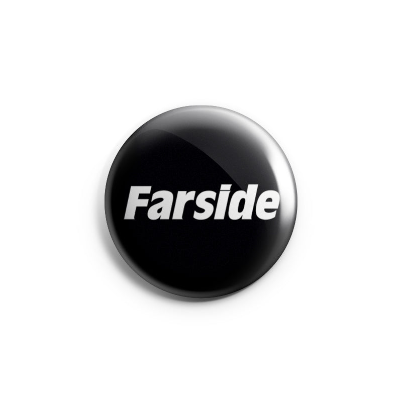 REVBTN45 Farside "Logo (White On Black)" -  Button 