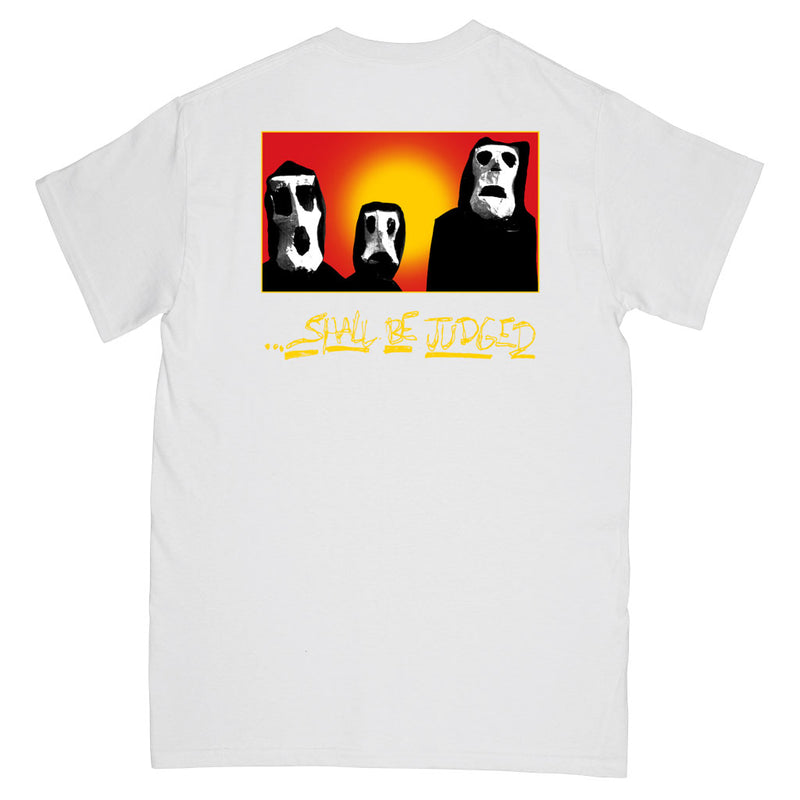 Burn "Shall Be Judged (White)" - T-Shirt Front