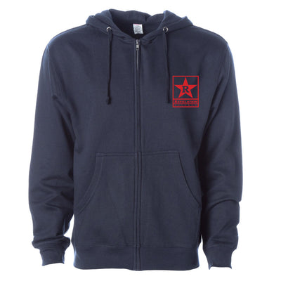 Revelation Records "Logo (Navy)" - Zipper Hooded Sweatshirt