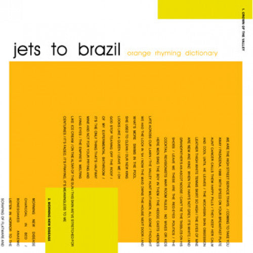 EPI2101-1 Jets To Brazil "Orange Rhyming Dictionary" 2XLP Album Artwork