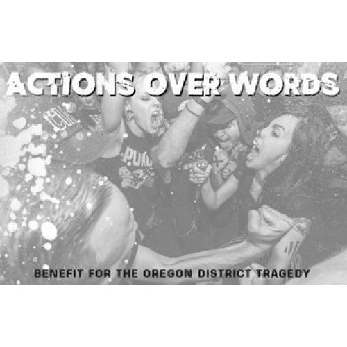 NA082-4 V/A "Actions Over Words: Benefit For The Oregon District Tragedy" Cassette Album Artwork