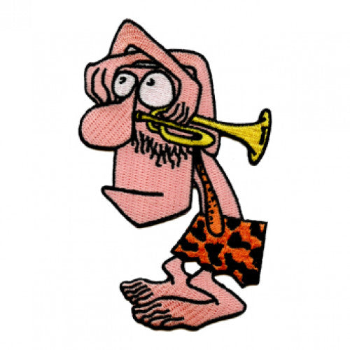 REVPAT12A Gorilla Biscuits "Mustache Man" -  Embroidered Patch (Die Cut) 