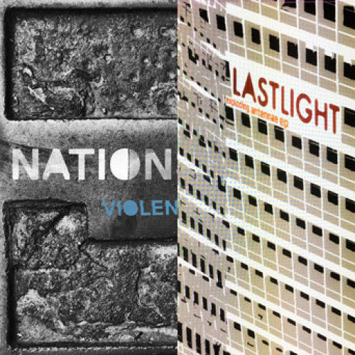 UWW004-1 Nations Afire / Lastlight "Violence/Exploding Antennae" LP Album Artwork