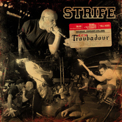 WAR007 Strife "Live At The Troubadour" LP/CD Album Artwork